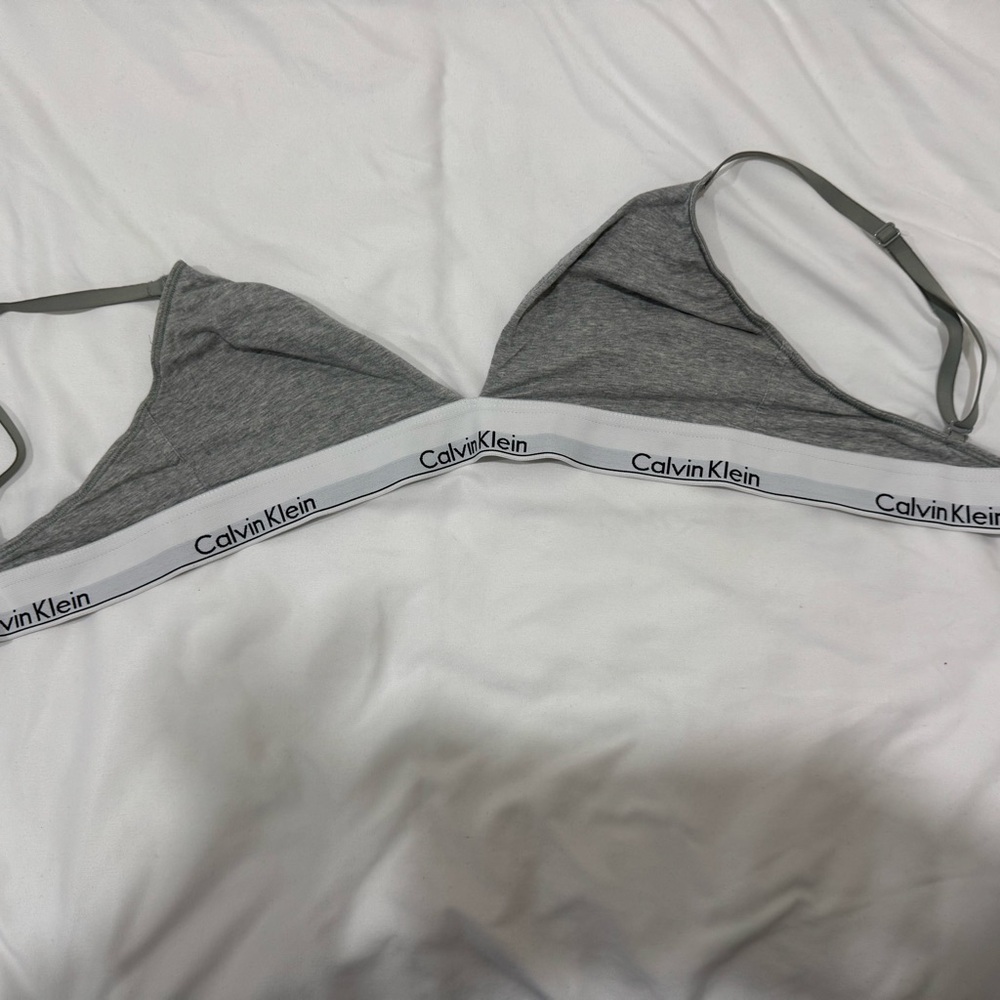 Calvin Klein Heather Gray Triangle Bralette